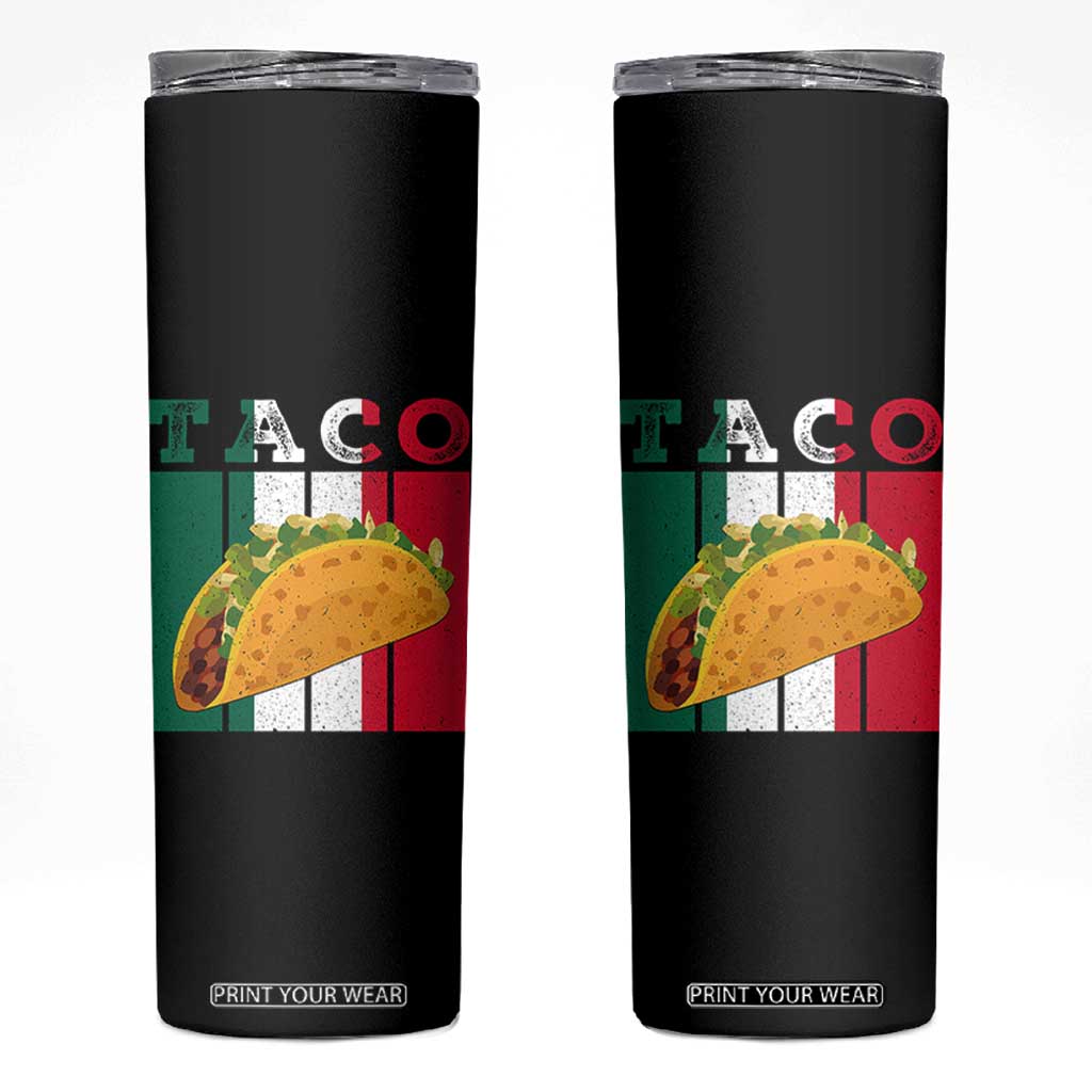 Tacos Lover Mexican Food Skinny Tumbler Funny Quote Gift TS12 Black Print Your Wear