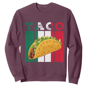 Tacos Lover Mexican Food Sweatshirt Funny Quote Gift TS12 Maroon Print Your Wear