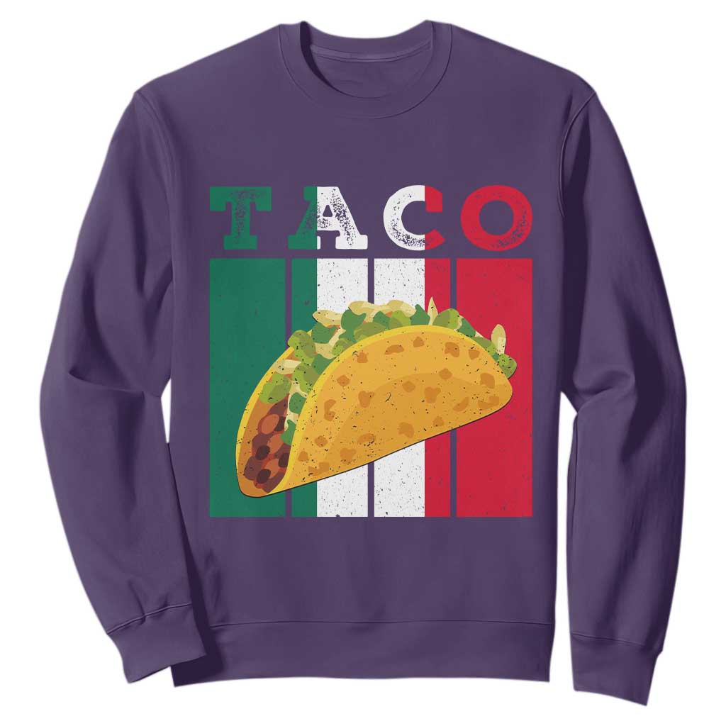 Tacos Lover Mexican Food Sweatshirt Funny Quote Gift TS12 Purple Print Your Wear