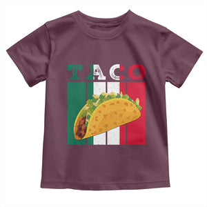 Tacos Lover Mexican Food Toddler T Shirt Funny Quote Gift TS12 Maroon Print Your Wear