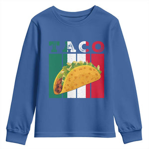 Tacos Lover Mexican Food Youth Sweatshirt Funny Quote Gift TS12 Royal Blue Print Your Wear