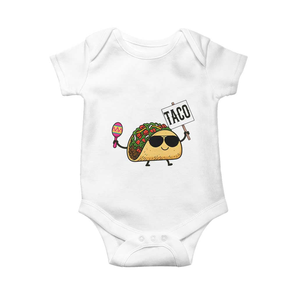 Tacos Lovers Baby Onesie Mexican Food Lover Gift TS12 White Print Your Wear