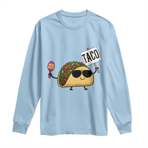 Tacos Lovers Long Sleeve Shirt Mexican Food Lover Gift TS12 Light Blue Print Your Wear