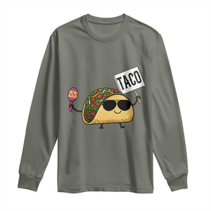 Tacos Lovers Long Sleeve Shirt Mexican Food Lover Gift TS12 Military Green Print Your Wear