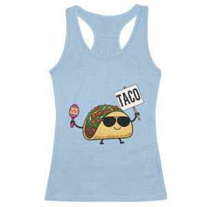 Tacos Lovers Racerback Tank Top Mexican Food Lover Gift TS12 Light Blue Print Your Wear