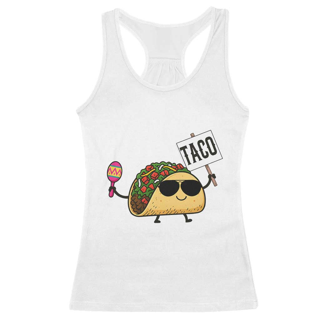 Tacos Lovers Racerback Tank Top Mexican Food Lover Gift TS12 White Print Your Wear