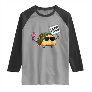Tacos Lovers Raglan Shirt Mexican Food Lover Gift TS12 Sport Gray Black Print Your Wear