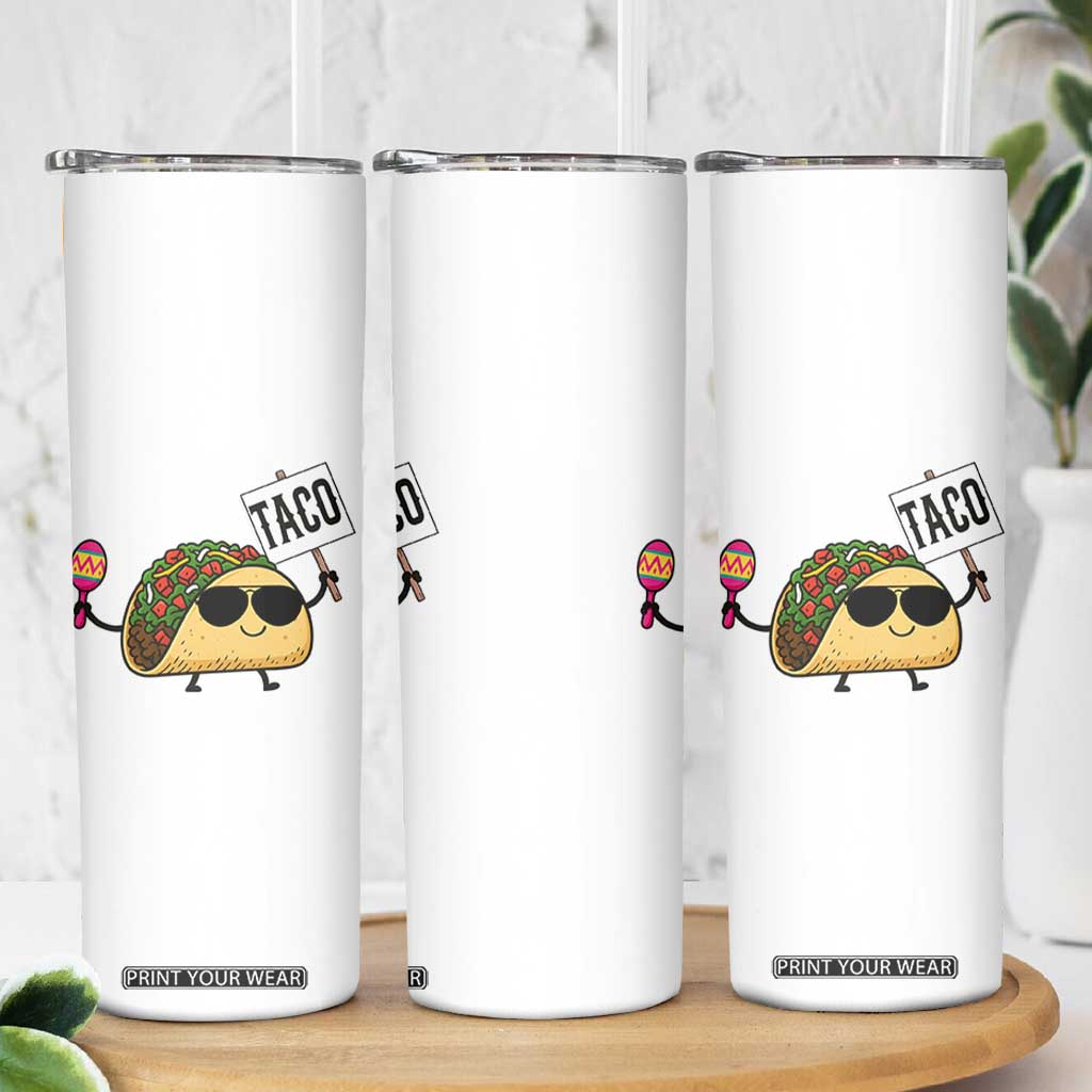 Tacos Lovers Skinny Tumbler Mexican Food Lover Gift TS12 Print Your Wear