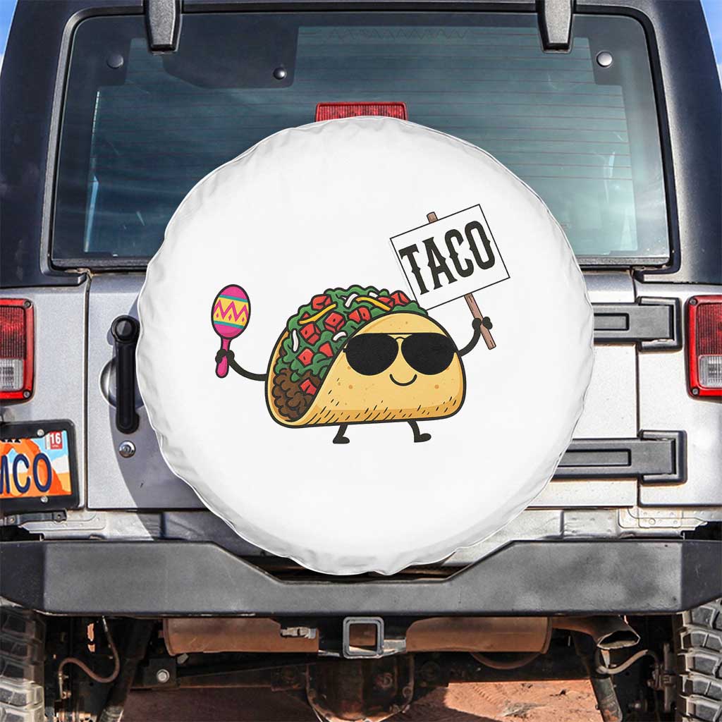 Tacos Lovers Spare Tire Cover Mexican Food Lover Gift TS12 No hole White Print Your Wear