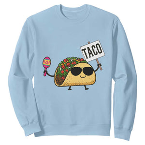 Tacos Lovers Sweatshirt Mexican Food Lover Gift TS12 Light Blue Print Your Wear