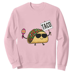 Tacos Lovers Sweatshirt Mexican Food Lover Gift TS12 Light Pink Print Your Wear