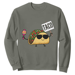 Tacos Lovers Sweatshirt Mexican Food Lover Gift TS12 Military Green Print Your Wear