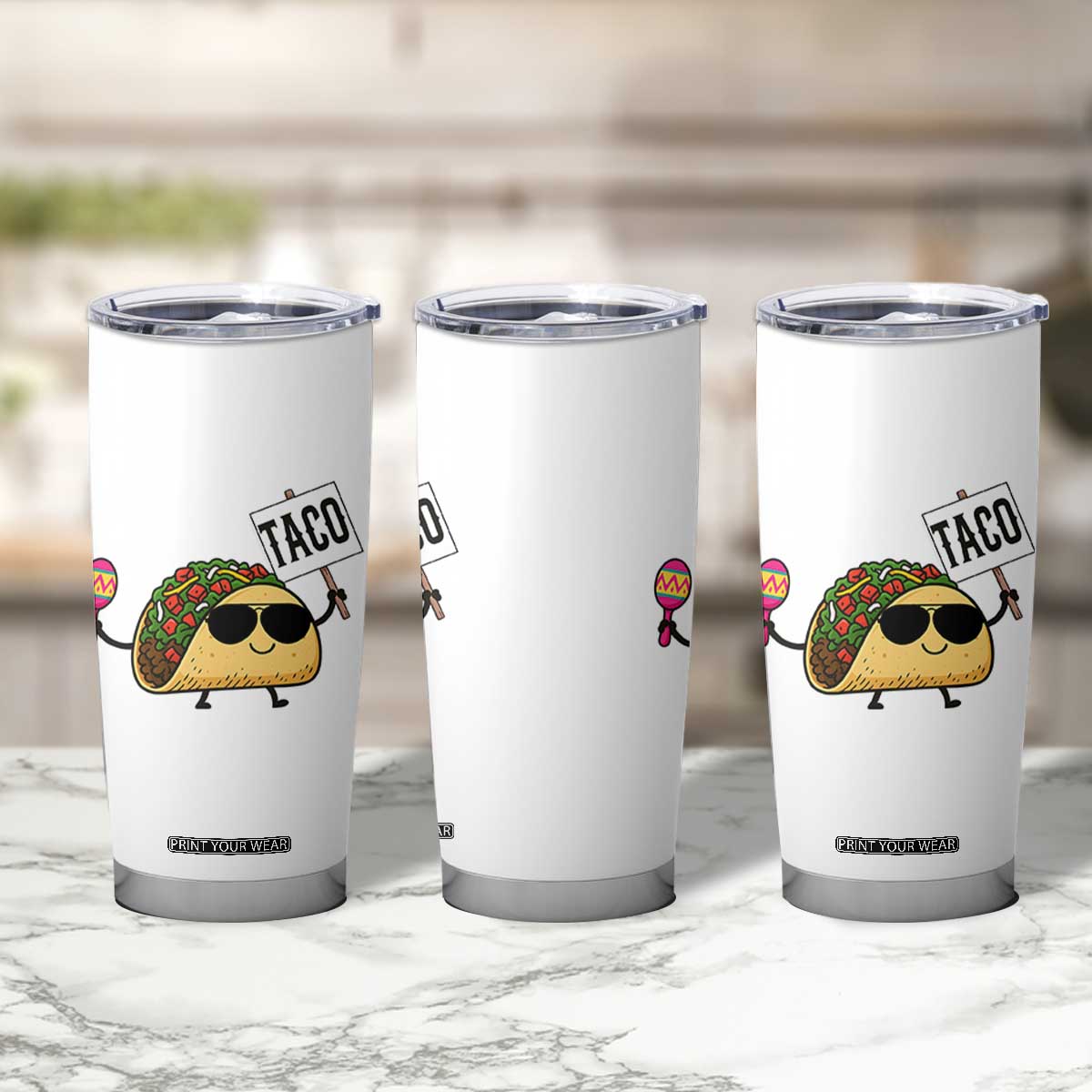 Tacos Lovers Tumbler Cup Mexican Food Lover Gift TS12 Print Your Wear