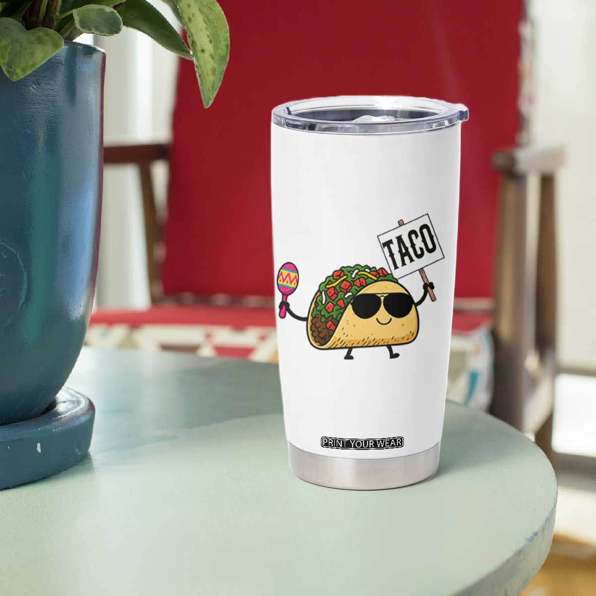 Tacos Lovers Tumbler Cup Mexican Food Lover Gift TS12 Print Your Wear