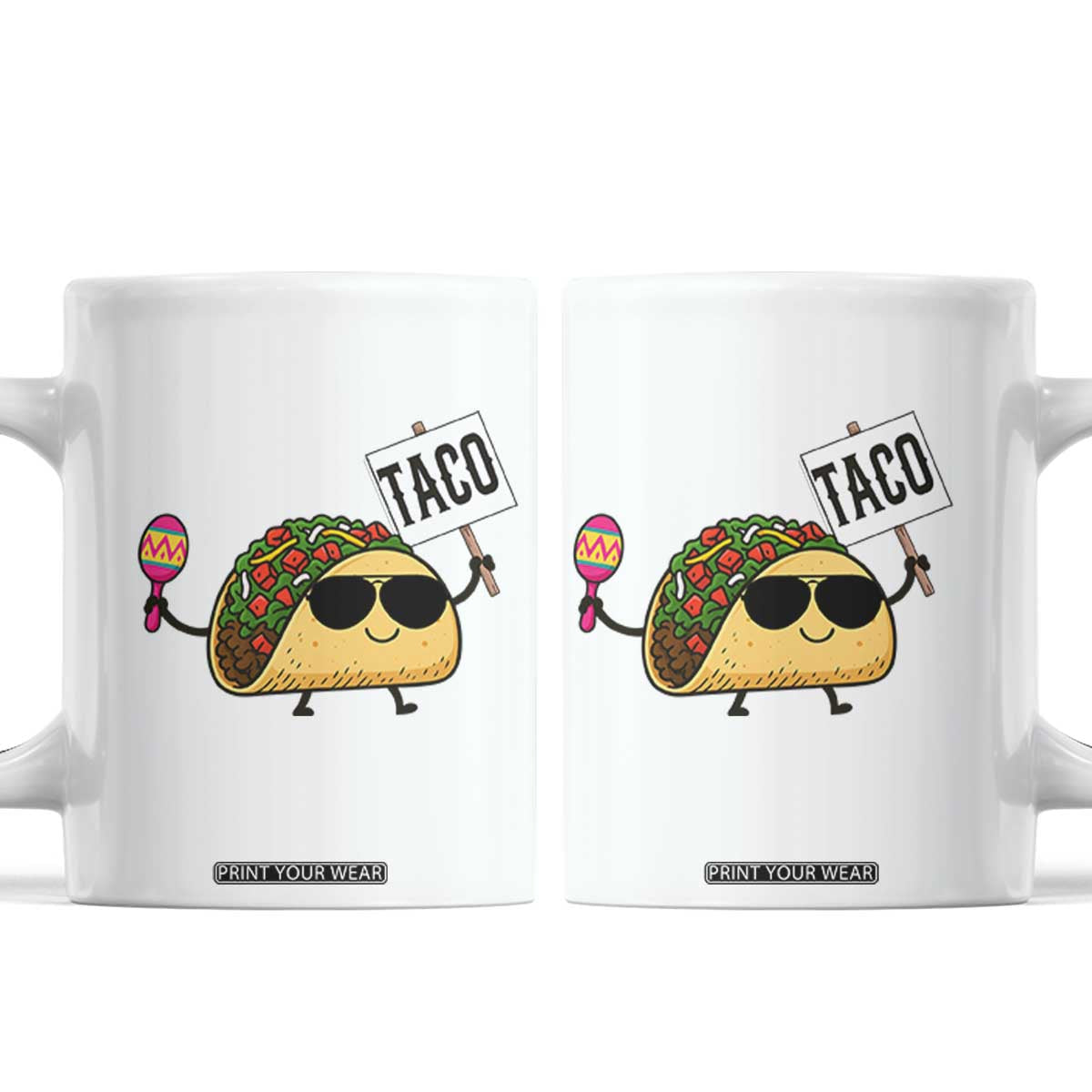 Tacos Lovers Coffee Mug Mexican Food Lover Gift TS12 White Print Your Wear