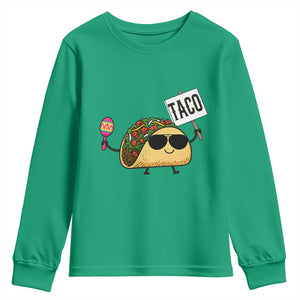 Tacos Lovers Youth Sweatshirt Mexican Food Lover Gift TS12 Irish Green Print Your Wear