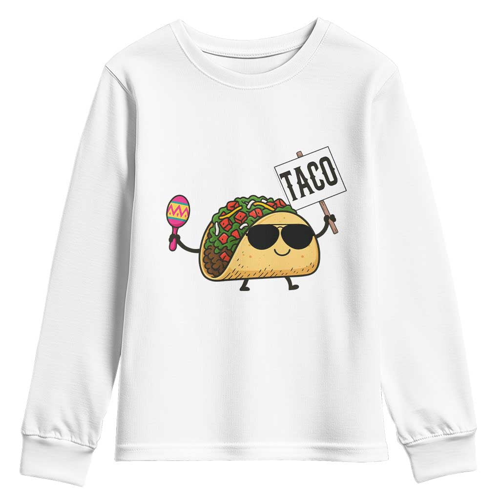 Tacos Lovers Youth Sweatshirt Mexican Food Lover Gift TS12 White Print Your Wear
