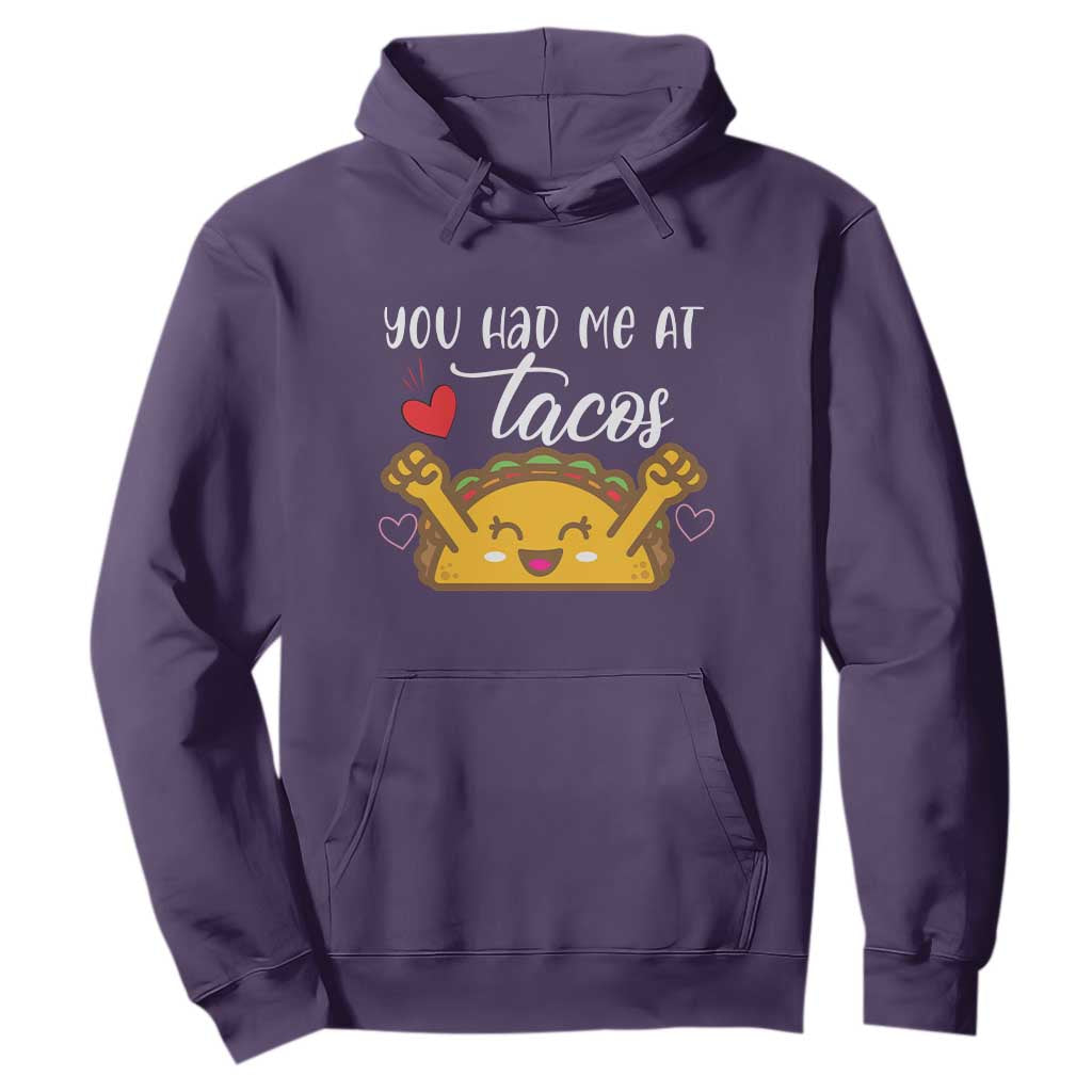Funny Taco Lover Hoodie You Had Me At Tacos TS12 Purple Print Your Wear