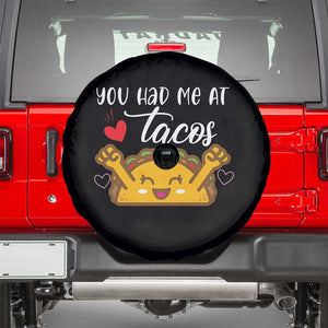 Funny Taco Lover Spare Tire Cover You Had Me At Tacos TS12 Black Print Your Wear