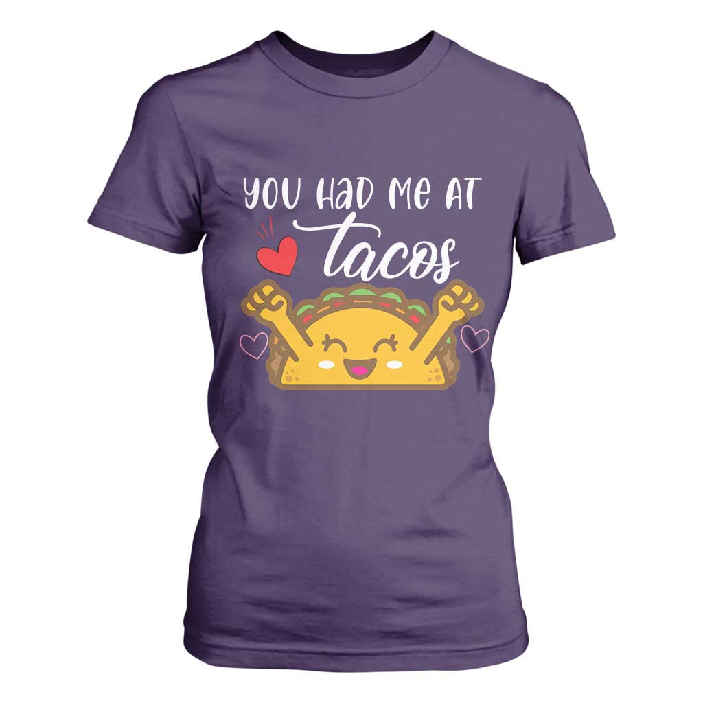 Funny Taco Lover T Shirt For Women You Had Me At Tacos TS12 Purple Print Your Wear