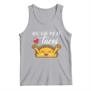 Funny Taco Lover Tank Top You Had Me At Tacos TS12 Athletic Heather Print Your Wear