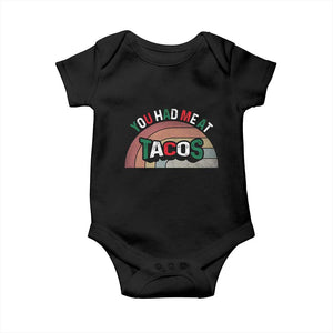 You Had Me At Tacos Baby Onesie Tacos Lover Gift TS12 Black Print Your Wear