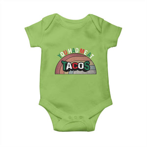 You Had Me At Tacos Baby Onesie Tacos Lover Gift TS12 Lime Print Your Wear
