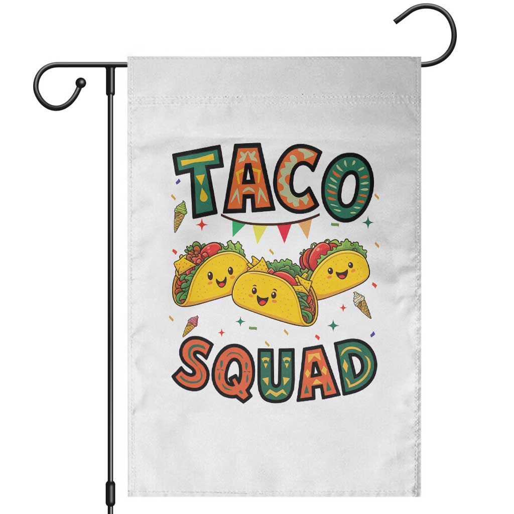 Taco Squad Garden Flag Funny Mexican Food Lovers Gift TS12 White Print Your Wear