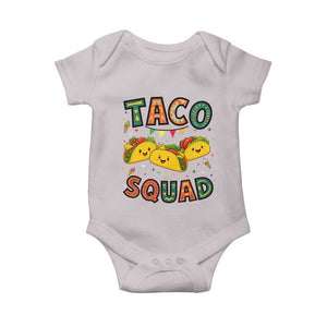 Taco Squad Baby Onesie Funny Mexican Food Lovers Gift TS12 Ice Gray Print Your Wear