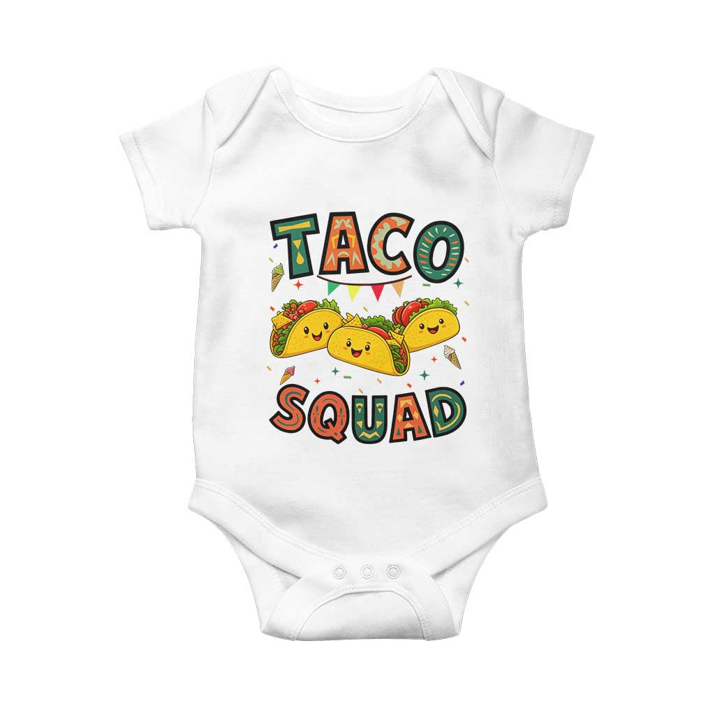 Taco Squad Baby Onesie Funny Mexican Food Lovers Gift TS12 White Print Your Wear