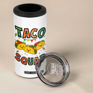 Taco Squad 4 in 1 Can Cooler Tumbler Funny Mexican Food Lovers Gift TS12 Print Your Wear