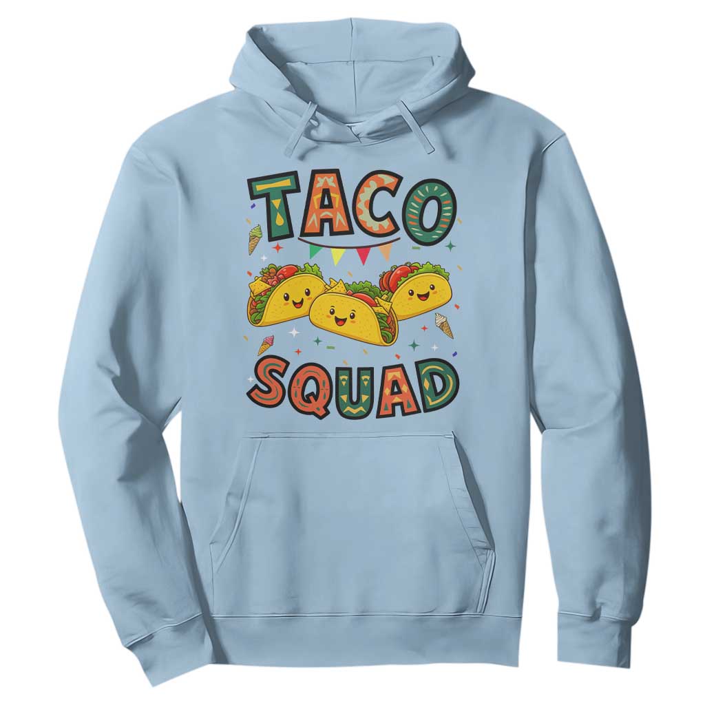 Taco Squad Hoodie Funny Mexican Food Lovers Gift TS12 Light Blue Print Your Wear