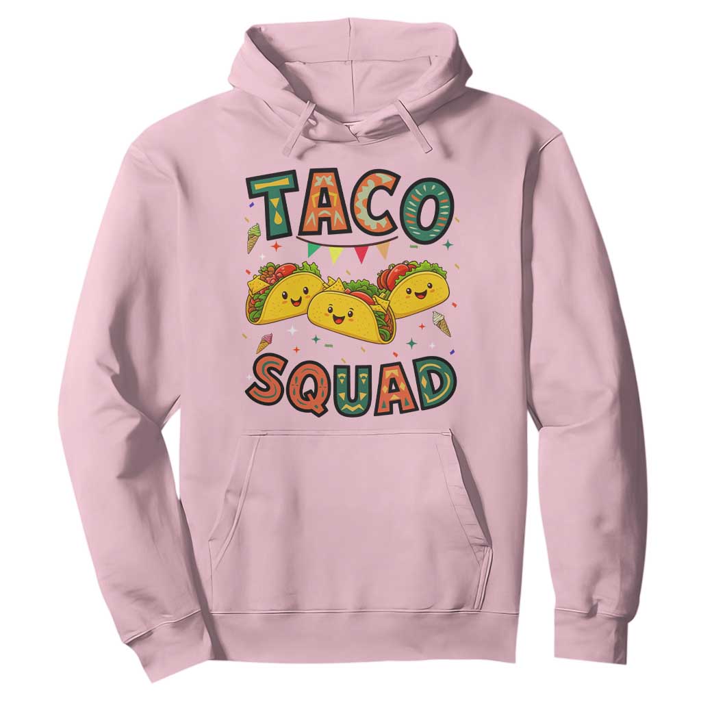 Taco Squad Hoodie Funny Mexican Food Lovers Gift TS12 Light Pink Print Your Wear
