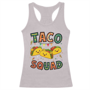 Taco Squad Racerback Tank Top Funny Mexican Food Lovers Gift TS12 Ice Gray Print Your Wear