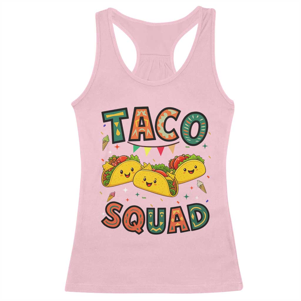 Taco Squad Racerback Tank Top Funny Mexican Food Lovers Gift TS12 Light Pink Print Your Wear