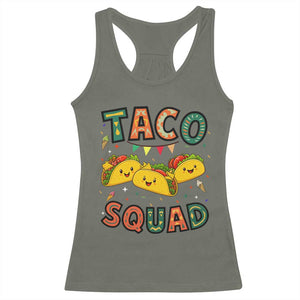 Taco Squad Racerback Tank Top Funny Mexican Food Lovers Gift TS12 Military Green Print Your Wear