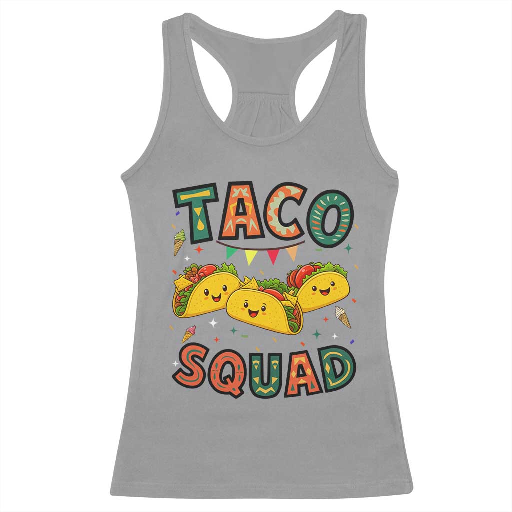 Taco Squad Racerback Tank Top Funny Mexican Food Lovers Gift TS12 Sport Gray Print Your Wear