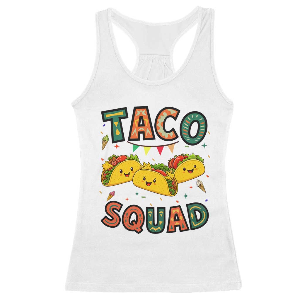 Taco Squad Racerback Tank Top Funny Mexican Food Lovers Gift TS12 White Print Your Wear