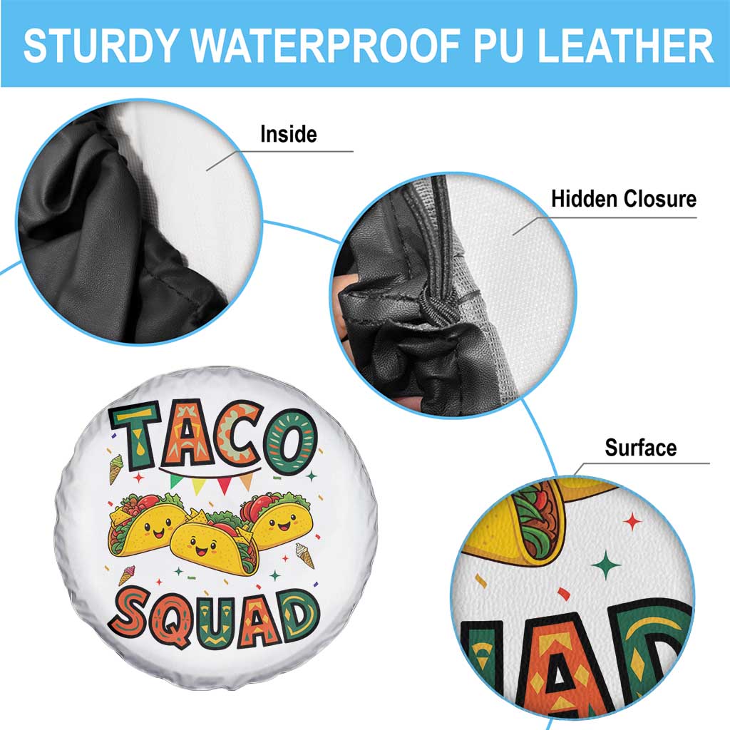 Taco Squad Spare Tire Cover Funny Mexican Food Lovers Gift TS12 Print Your Wear