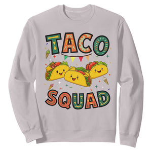 Taco Squad Sweatshirt Funny Mexican Food Lovers Gift TS12 Ice Gray Print Your Wear