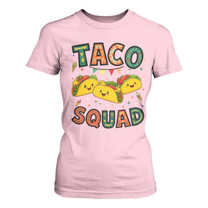 Taco Squad T Shirt For Women Funny Mexican Food Lovers Gift TS12 Light Pink Print Your Wear