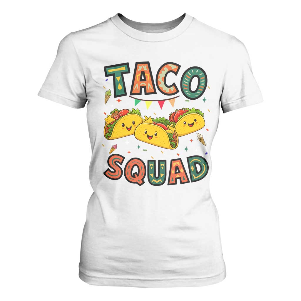 Taco Squad T Shirt For Women Funny Mexican Food Lovers Gift TS12 White Print Your Wear