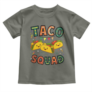 Taco Squad Toddler T Shirt Funny Mexican Food Lovers Gift TS12 Military Green Print Your Wear