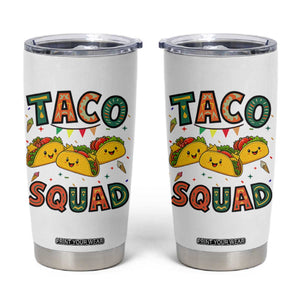 Taco Squad Tumbler Cup Funny Mexican Food Lovers Gift TS12 White Print Your Wear