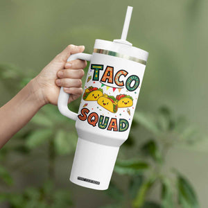 Taco Squad Tumbler With Handle Funny Mexican Food Lovers Gift TS12 Print Your Wear