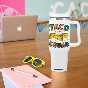 Taco Squad Tumbler With Handle Funny Mexican Food Lovers Gift TS12 Print Your Wear