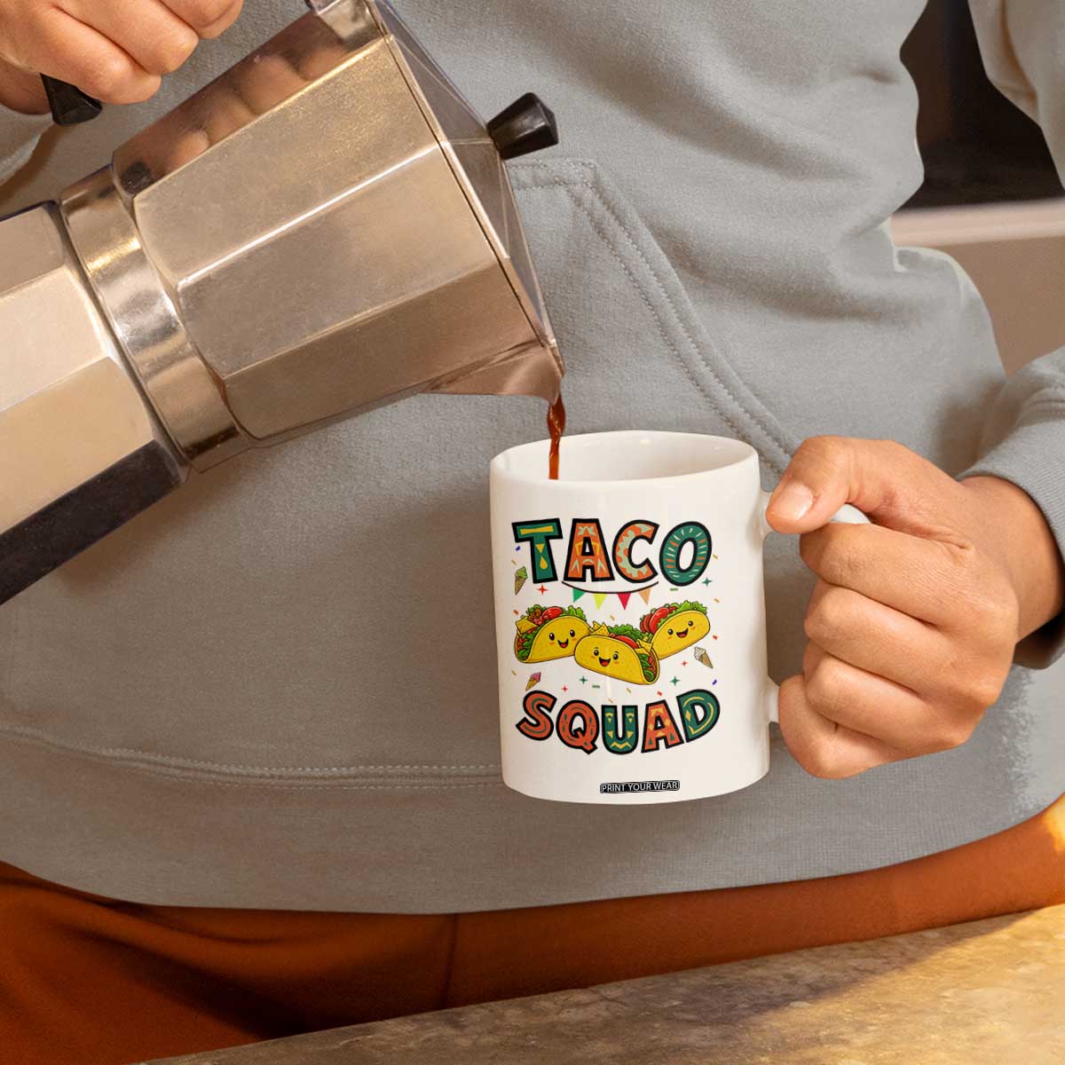 Taco Squad Coffee Mug Funny Mexican Food Lovers Gift TS12 Print Your Wear