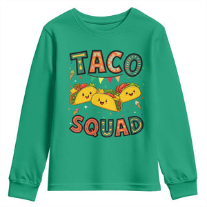 Taco Squad Youth Sweatshirt Funny Mexican Food Lovers Gift TS12 Irish Green Print Your Wear