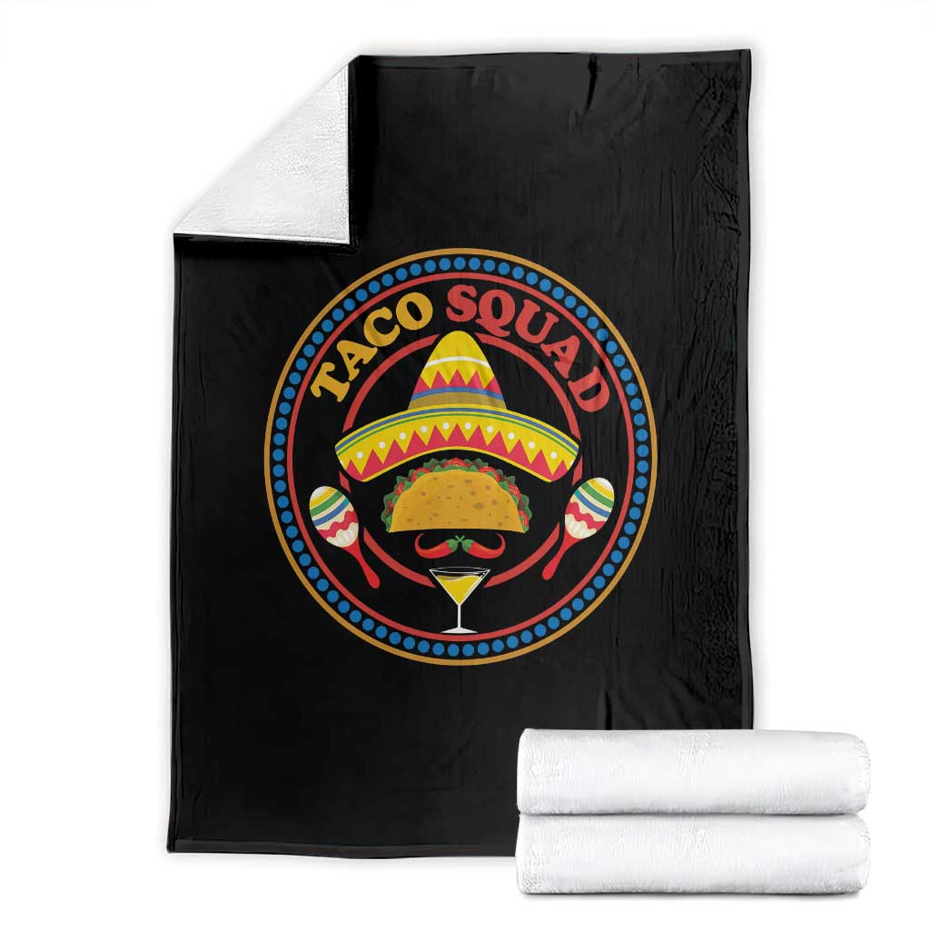 Taco Squad Throw Blanket Mexican Food Lovers Gift TS12 Black Print Your Wear