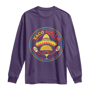 Taco Squad Long Sleeve Shirt Mexican Food Lovers Gift TS12 Purple Print Your Wear